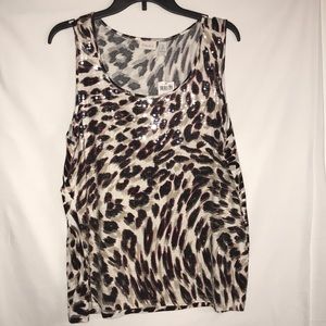 Chico’s animal bling sequin tank size 3